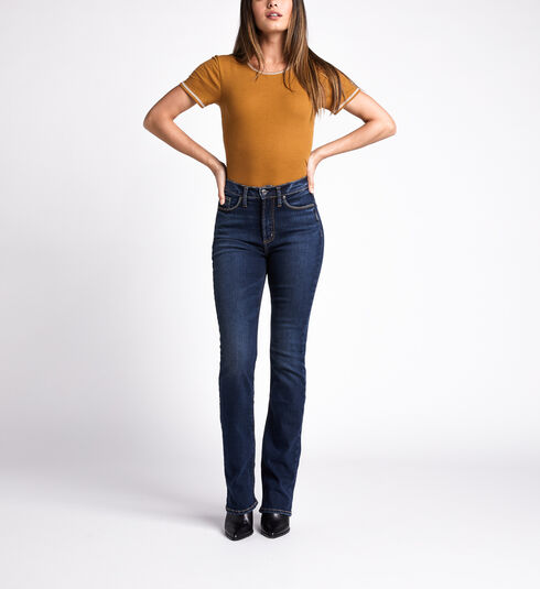 Silver Jeans Co Womens Plus Size Calley Curvy Fit Super High Rise Slim Bootcut Jeans